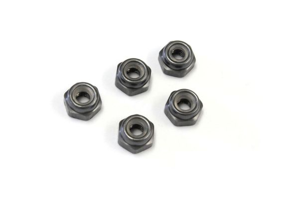 Nut(M2.6x3.0)Nylon(Aluminum/Gunmetal/5pc 1-N2630NA-GM