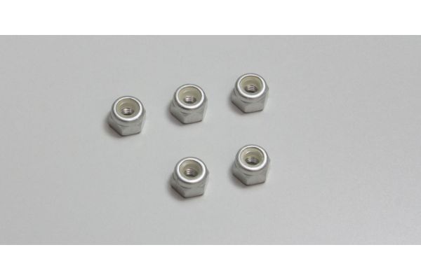 Nut(M3x4.3)Nylon(Aluminium/Silver/5pcs) 1-N3043NA-S