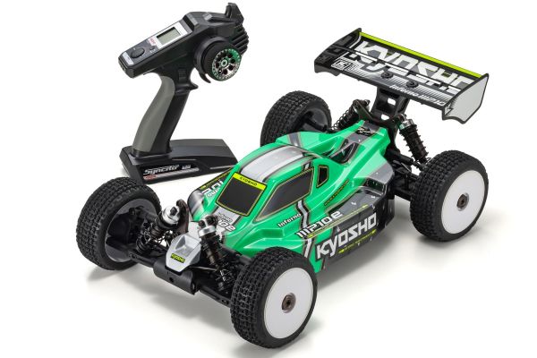 1:8 Scale Radio Controlled Brushless Powered 4WD Racing Buggy readyset INFERNO MP10e Green 34113T1S