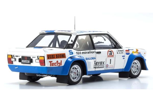 KYOSHO ORIGINAL 1/18scale Fiat 131 Abarth 1980 1000 Lake # 1
