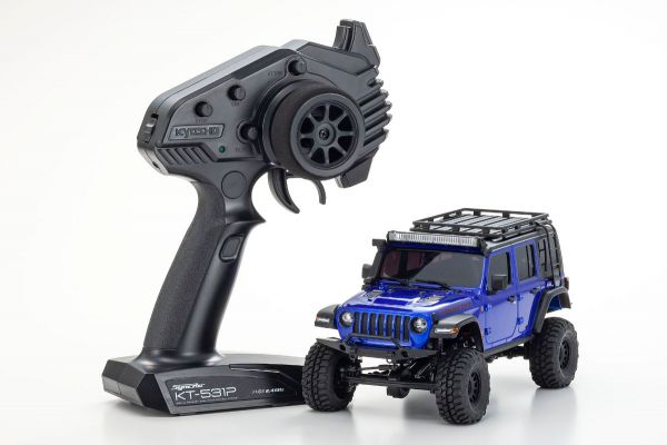 MINI-Z 4×4 Series Readyset JeepⓇ Wrangler Unlimited Rubicon with Accessory parts Ocean Blue Metallic 32528MB