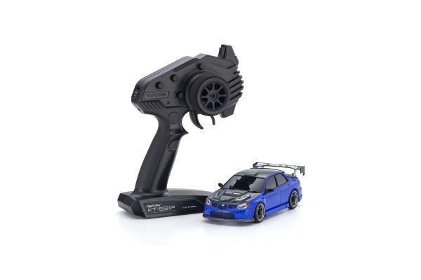 MINI-Z AWD SUBARU IMPREZA with Aero kit and CFRP hood Metallic Blue 32653BL