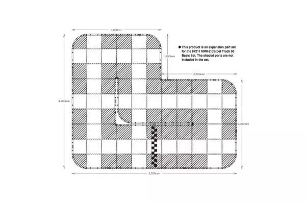 Mini-Z Carpet Track 50 Expansion Set (44pcs) 87212