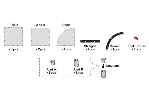 Mini-Z Carpet Track 50 Additional Corner (4pcs) 87214