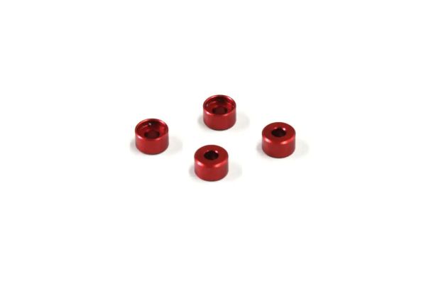 Al Friction Mount Collar (3.0mm/Red/4pcs) MZW418-30B