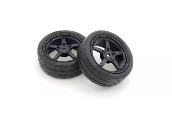 Glued TC Tire FZ02 (M/5-S Racing Wheel/BL/2p) FATH705BKMB