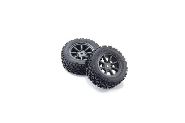 Glued Vintage Rally Tire FZ02-R(M) (8-Spoke Watanabe Wheel/Black Metallic/2pcs) FATH709BKM