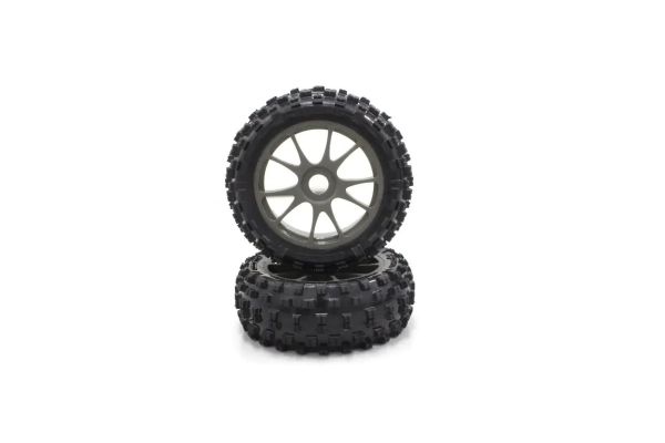 10-Spoke Wheel with Tire(Gunmetal/KC/2pcs) IFTH004GMKCB