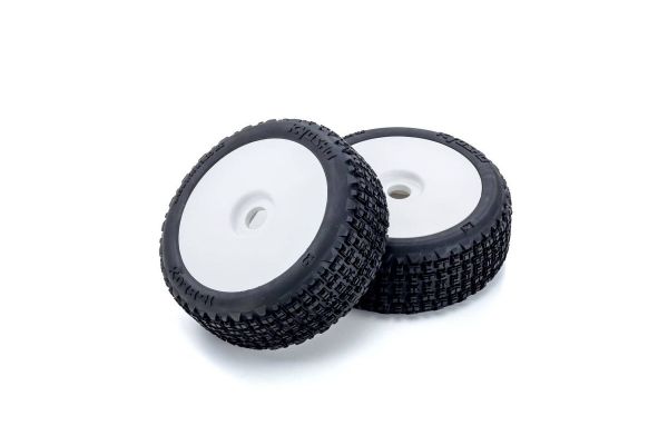 Dish Wheel With Tire(white K-blox 2pcs) Ifth005w - Kyosho Rc