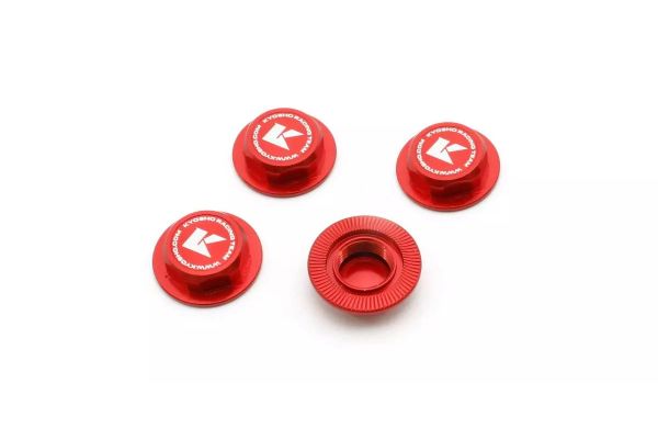 Wheel Nut (Red/4pcs/Flange Cap/Serration) IFW649R