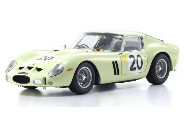 KYOSHO ORIGINAL 1/18scale Ferrari 250GTO 1962 LM #20(LIGHT GREEN) 08438E