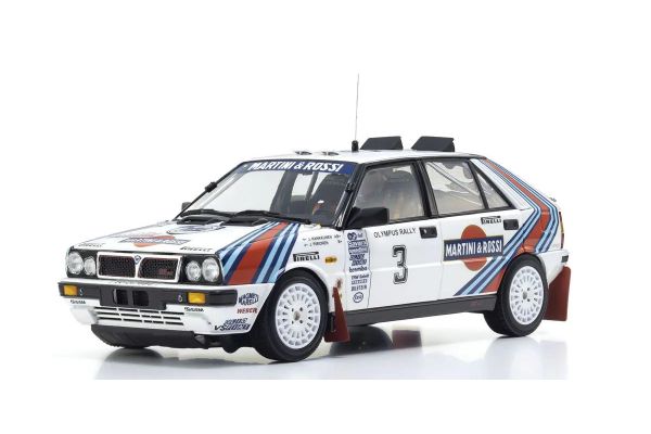 KYOSHO ORIGINAL 1/18scale Lancia Delta HF 4WD Winner Rally Olympus 1987 #3 08960E