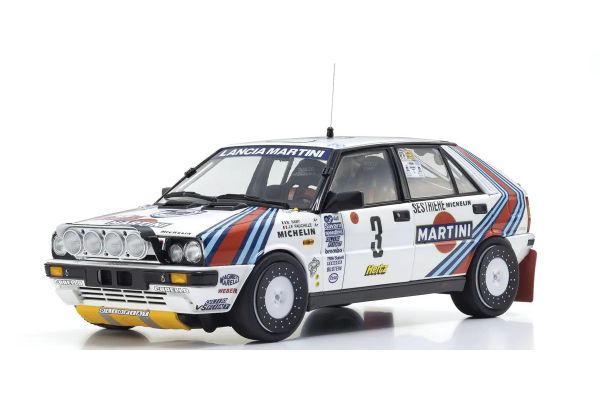 KYOSHO ORIGINAL 1/18scale Lancia Delta HF 4WD Winner Rally Monte Carlo 1988 #3 08960F