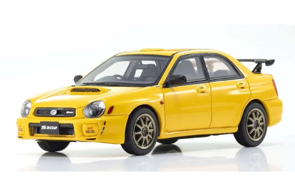 KYOSHO ORIGINAL 1/43scale Subaru Impreza S202 Yellow KSR43118Y