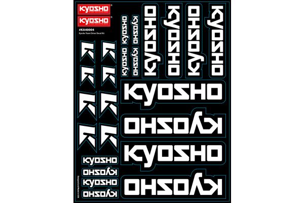 Kyosho Team Decal Sheet -Black 11x8 inches KA40004