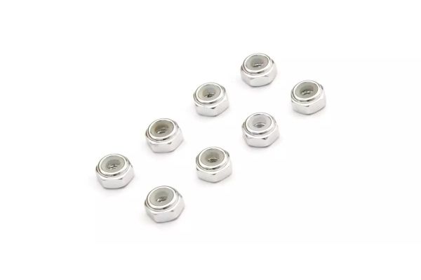M2 Alu. Nylon Color Nut 8pcs (Silver) MZW128S