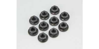 M4x4.5 1-N4045FA-R Flanged Nut New Kyosho Aluminum/Red 