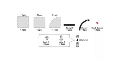 Mini-Z Carpet Track 50 Additional Corner (4pcs) 87214