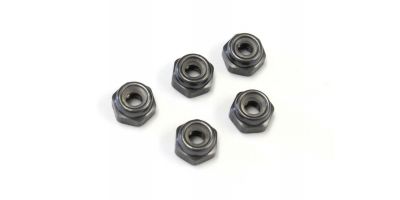 Nut(M2.6x3.0)Nylon(Aluminum/Gunmetal/5pc 1-N2630NA-GM