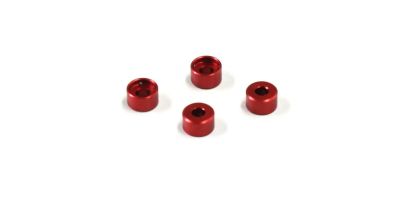 Al Friction Mount Collar (3.0mm/Red/4pcs) MZW418-30B