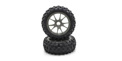 10-Spoke Wheel with Tire(Gunmetal/KC/2pcs) IFTH004GMKCB