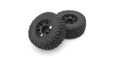 Glued Tire＆Wheel Set2.4"(KB10L/Black/2pcs) KBTH002BK