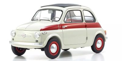 KYOSHO ORIGINAL 1/18scale Fiat NUOVA 500 Sport Light Gray/Red line 08966SLG