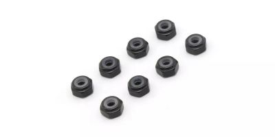 M2 Alu. Nylon Color Nut 8pcs (Black) MZW128BK