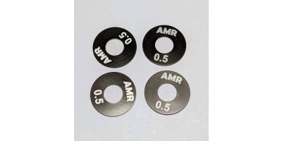 AMR013-0.5 5mm Hole Hex Wheel Spacer 0.5mm x 4pcs