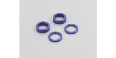 Aluminum Collar (Bule/5x7x1mm/2mm/2pcs) W0149