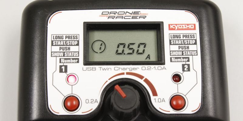 USB Twin Charger 0.2-1.0A(DRONE RACER) DRW005