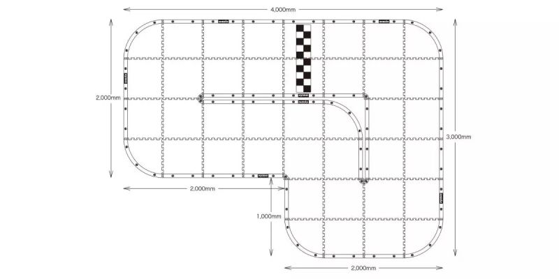 Mini-Z Carpet Track 50 Basic Set (40pcs) 87211