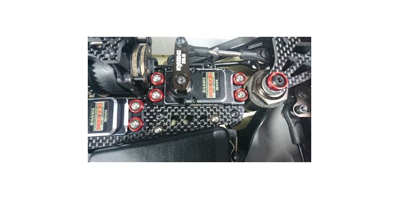 AMR026R M3 Screw Washer (Red/4pcs)