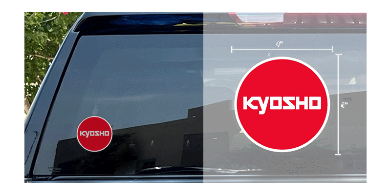 KA6003 Static Cling Circle Kyosho 4"