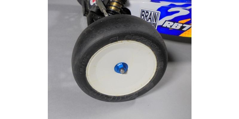 AMR025LBL M4 Aluminum Serrated Flange nut Blue (4pcs)