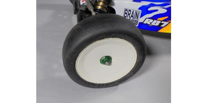 AMR025GR M4 Aluminum Serrated Flange nut Green (4pcs)