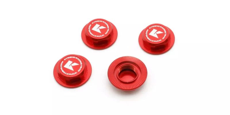 Wheel Nut (Red/4pcs/Flange Cap/Serration) IFW649R
