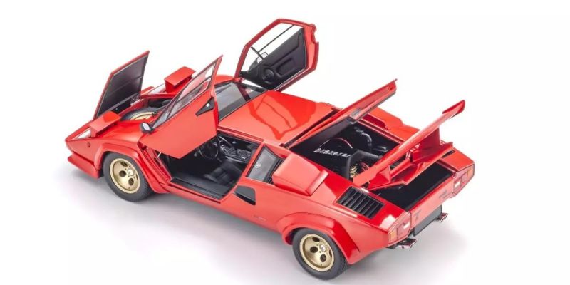 KYOSHO ORIGINAL 1/18scale Lamborghini Countach LP5000 Quattrovalvole Red/Gold Wheels 08320RBKG