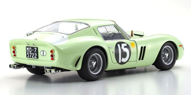 KYOSHO ORIGINAL 1/18scale FERRARI 250GTO 1962 GOOD WOOD #15(LIGHT GREEN) 08438C