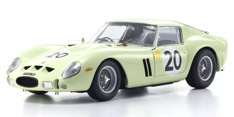 KYOSHO ORIGINAL 1/18scale Ferrari 250GTO 1962 LM #20(LIGHT GREEN) 08438E