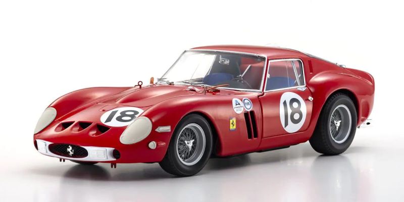 KYOSHO ORIGINAL 1/18scale FERRARI 250GT0 1963 DAYTONA 3H #18(RED)  08438F