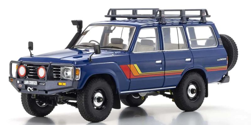 KYOSHO ORIGINAL 1/18scale Toyota Land Cruiser 60 with optional parts (Blue) 08956XBL