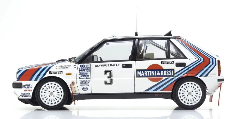 KYOSHO ORIGINAL 1/18scale Lancia Delta HF 4WD Winner Rally Olympus 1987 #3 08960E