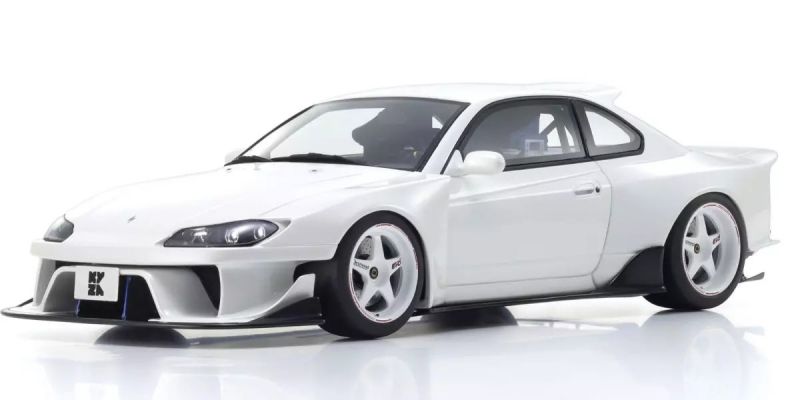 SAMURAI 1/18scale Nissan Silvia S15 Khyzyl Saleem (White) KSR18066W