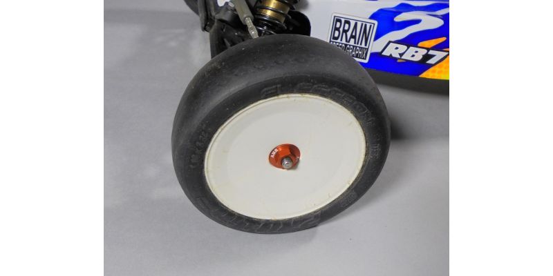 AMR025OR M4 Aluminum Serrated Flange nut Orange (4pcs)