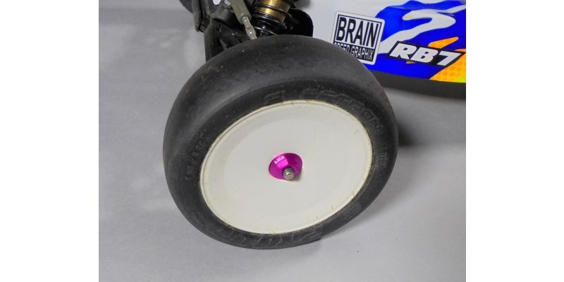 AMR025PK M4 Aluminum Serrated Flange nut Pink(4pcs)