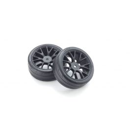 最高の品質 Premounted TC Tire FZ02 (M/2pcs) FATH701BKM - KYOSHO RC ホビーラジコン