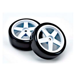 FATH704WD PremountedDriftTireFZ02(5Spoke/White/2p) - KYOSHO RC