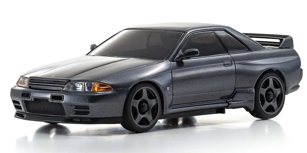 銀座販売京商 MINI-Z 日産スカイライン GT-R R32 ガンメタ ミニッツレーサー ASCオートスケールコレクション Nissan SKYLINE RB26DETT RCボディ ボディ